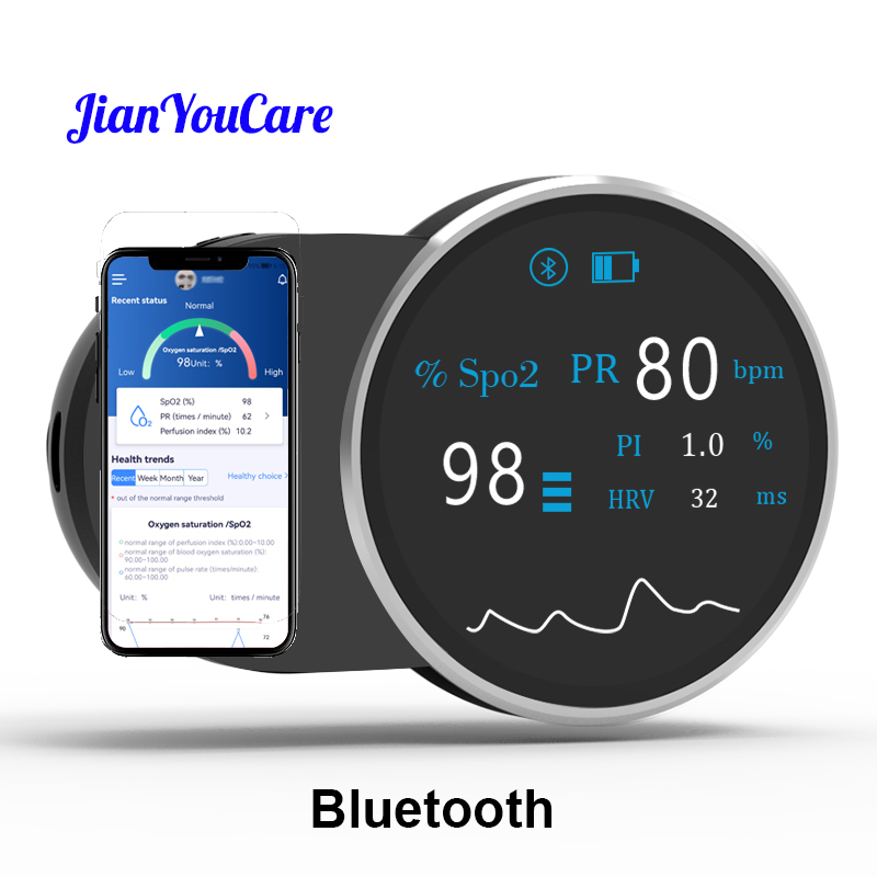 Pulse Oximeter Fingertip Rechargeable - JianYouCare 충전식 USB 블루투스 무선 전송