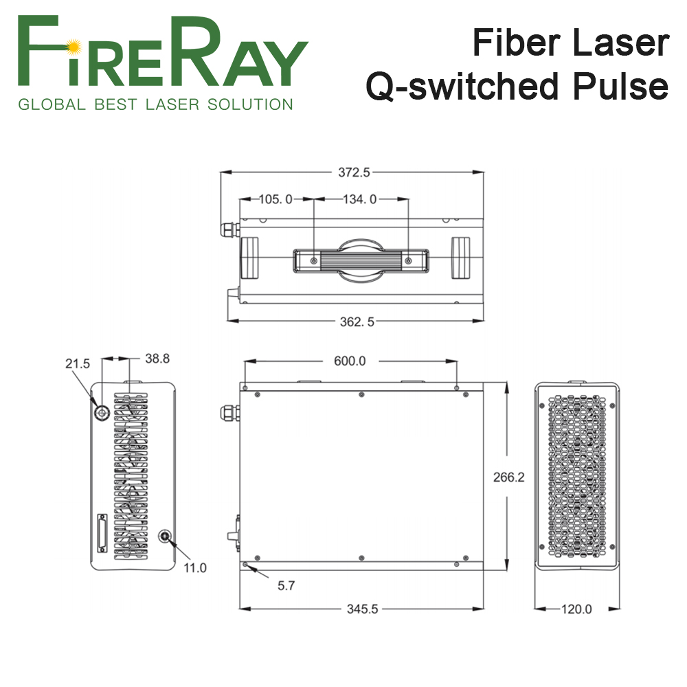 Fiber Laser Marking Machine 30W - FireRay MAX Q-스위치 펄스 광섬유 레이저