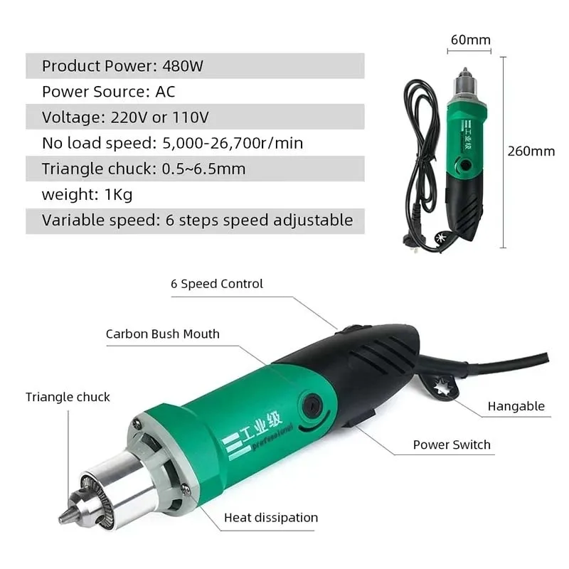 480W 전기 그라인더 조각기 미니 로터리 툴 다기능  - Lab Equipment 리뷰 및 가격