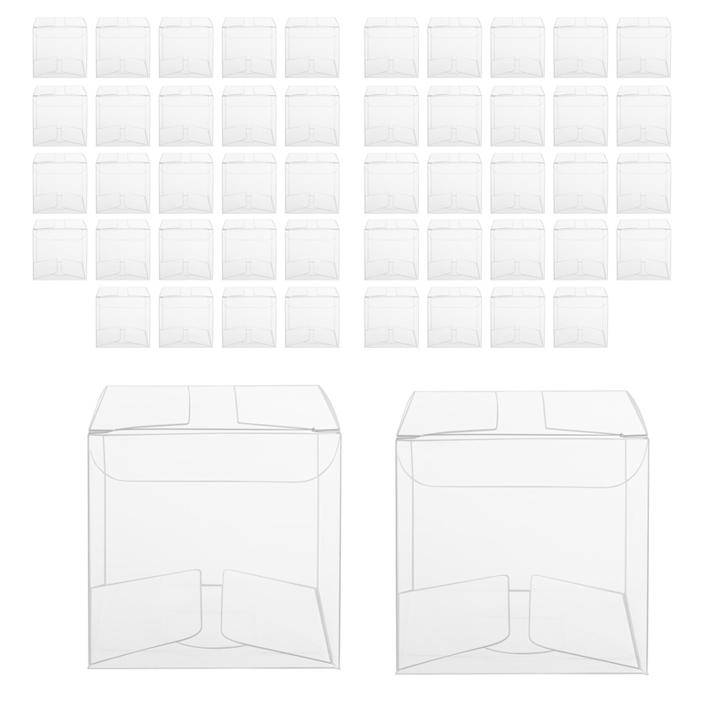 50Pcs 선물용 투명 플라스틱 상자 Pvc 포장 상자 - Packaging 리뷰 및 가격